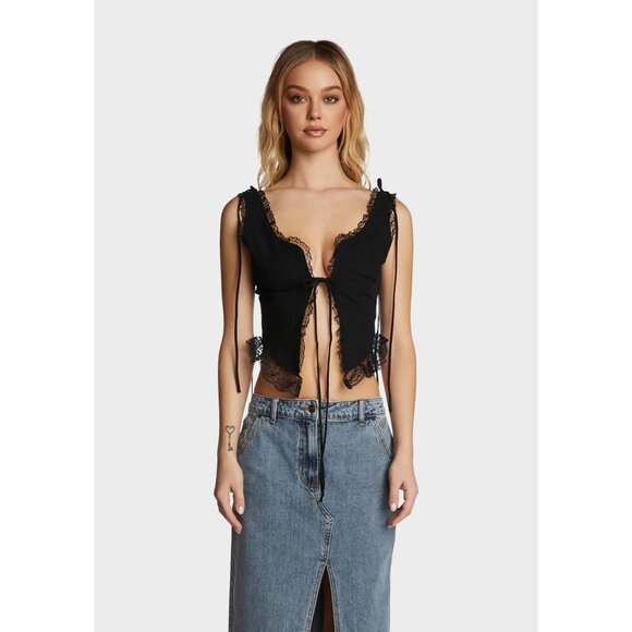 LIONESS Resurgence Cami in Onyx Medium New Womens sleeveless Tank Top - Picture 11 of 14